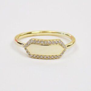 dainty stacking layering rings signet ring pave cz
